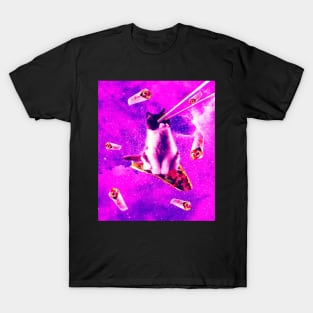 Outer Space Taco Cat - Rainbow Laser Eyes, Burrito T-Shirt